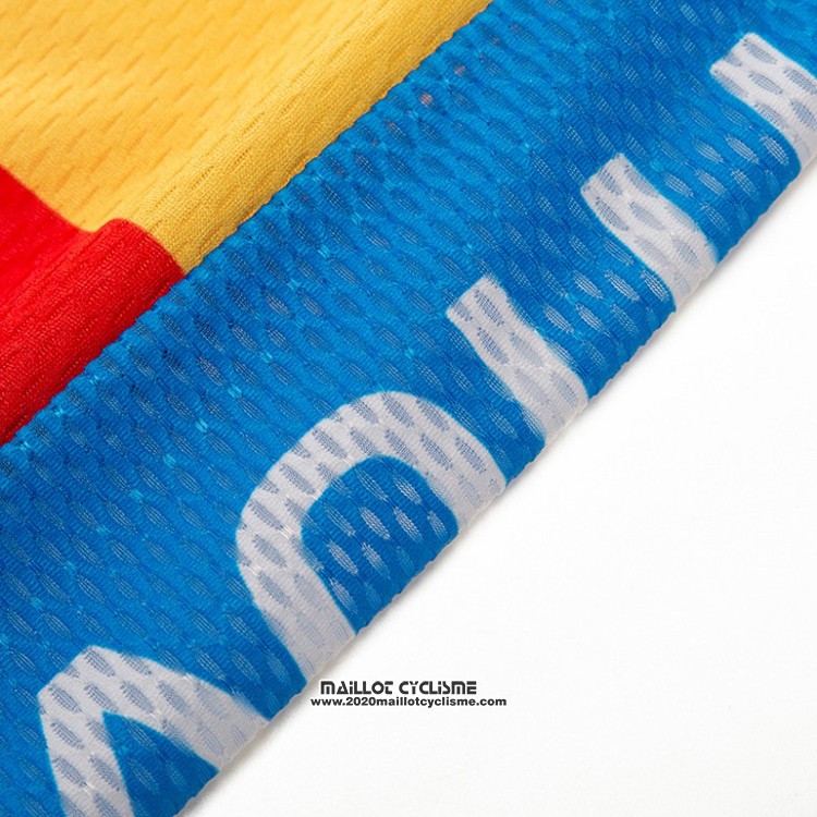 2018 Maillot Ciclismo Movistar Champions Espagne Bleu Manches Courtes et Cuissard